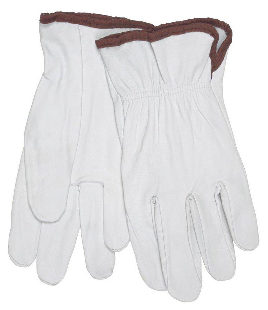 Memphis Glove White Premium Grain Goatskin Leather Driver Gloves 