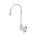 LAB FAUCET SINGLE TEMP WALL MOUNT TIN-LINED GOOSENECK 2.2 GPM AERATOR 4-ARM HANDLE 