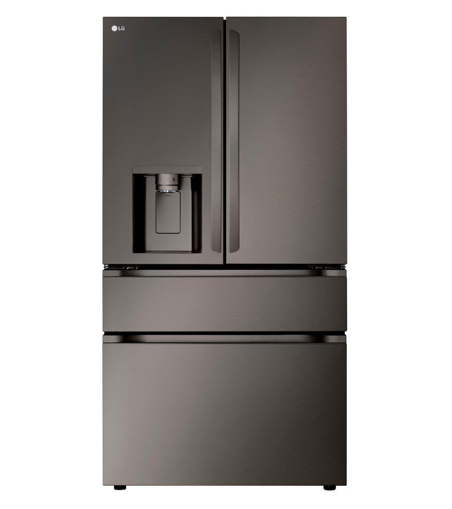 29 CU.FT. 4-DOOR FRENCH DOOR, HYBRID HANDLE (HANDLE ON FRIDGE, POCKET HANDLE DRAWER), DOUBLE FREEZER, BLACK STAINLESS STEEL 
