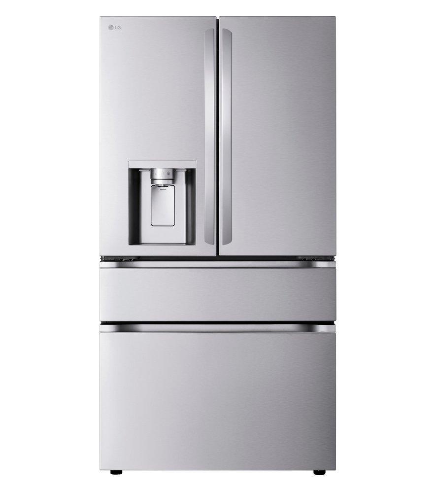 29 CU.FT. 4-DOOR FRENCH DOOR, HYBRID HANDLE (HANDLE ON FRIDGE, POCKET HANDLE DRAWER), DOUBLE FREEZER, STAINLESS STEEL 