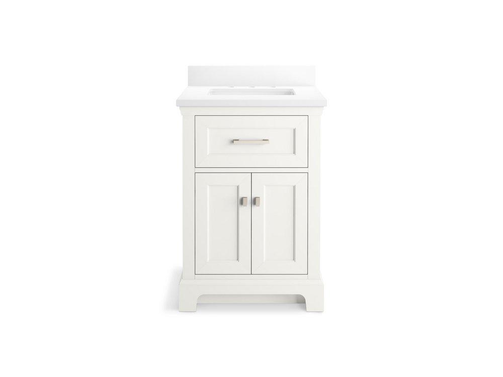 25 x 22-7/16 in. Wall Mount Vanity in White 