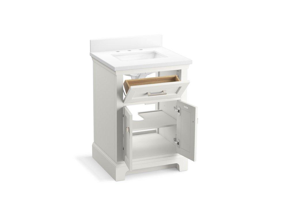 25 x 22-7/16 in. Wall Mount Vanity in White 