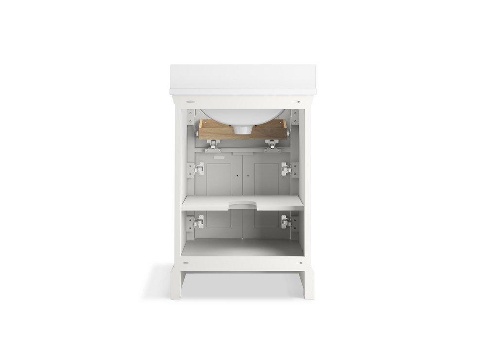 25 x 22-7/16 in. Wall Mount Vanity in White 