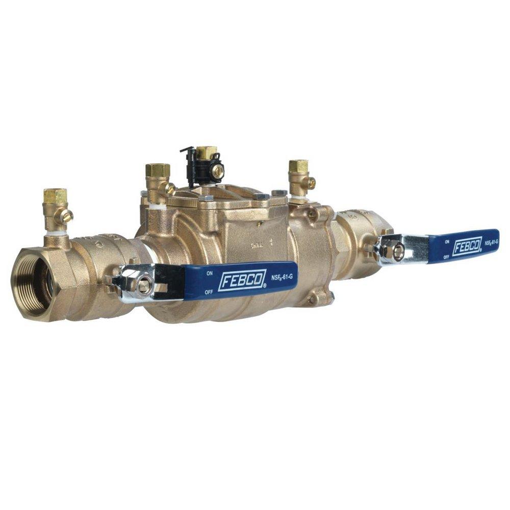 2 in. Bronze Double Check Valve Assembly with Quarter Turn Shutoff and Freeze Sensor 