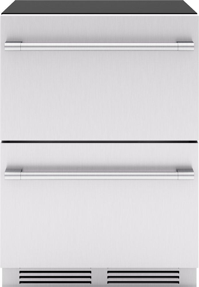 24 in. Double Drawer Dual Zone Undercounter Refrigerator in Stainless Steel 