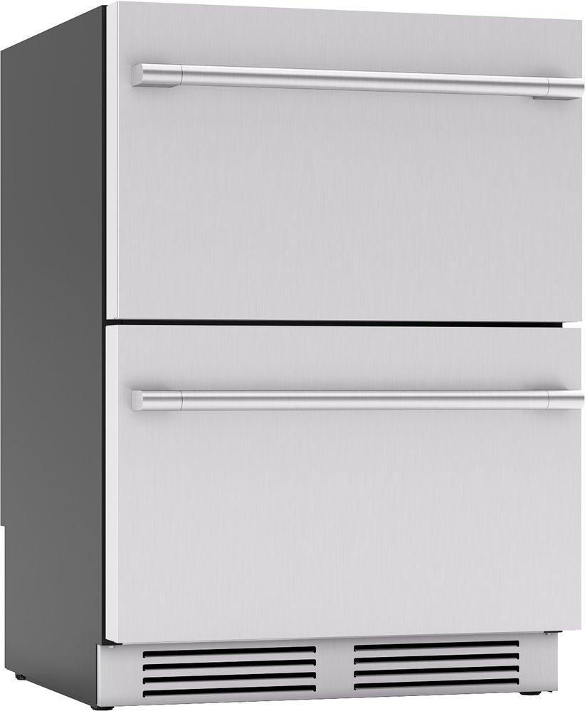 24 in. Double Drawer Dual Zone Undercounter Refrigerator in Stainless Steel 