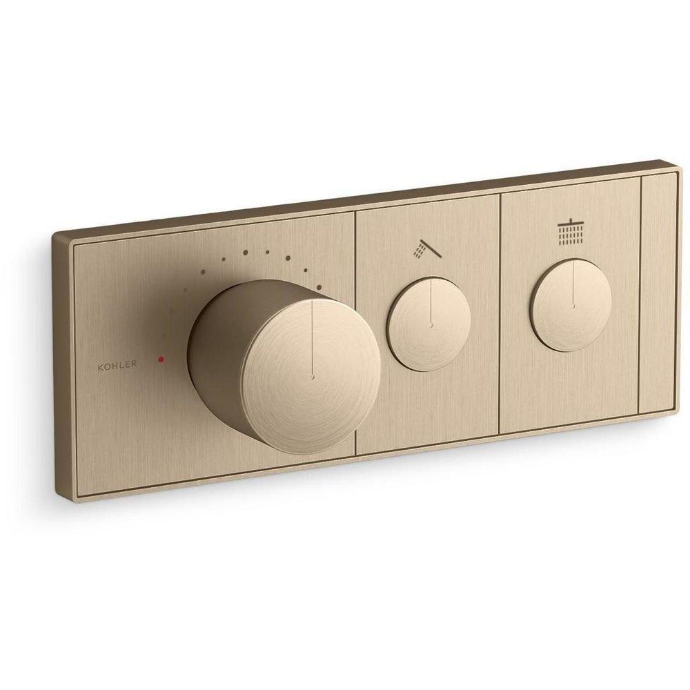 KOHLER Vibrant Brushed Bronze Single Handle Thermostatic Valve Trim 