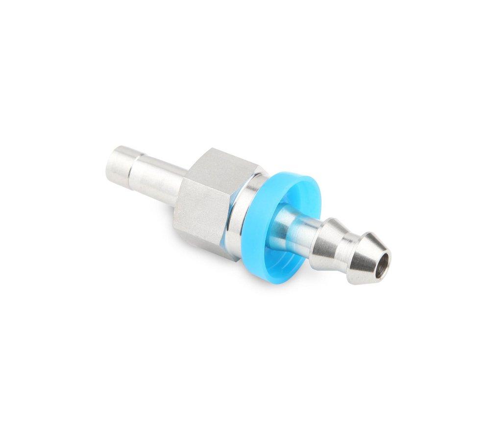 3/8 in. Hose Barb x 3/8 in. Tube Stub 316 Stainless Steel Push On Hose Adapter Double Ferrule Pre-Swaged 