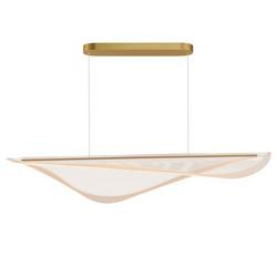 44W 1-Light Integrated LED Pendant Light in Gold