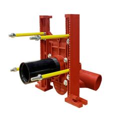 Right Horizontal Adjustable Water Closet Carrier with 8 in. Rolling Thread ABS Nipple