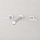 Two Handle Wall Mount Tub Filler in Chrome