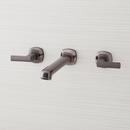 Two Handle Wall Mount Tub Filler in Gunmetal