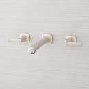 Two Handle Wall Mount Tub Filler in Brushed Nickel