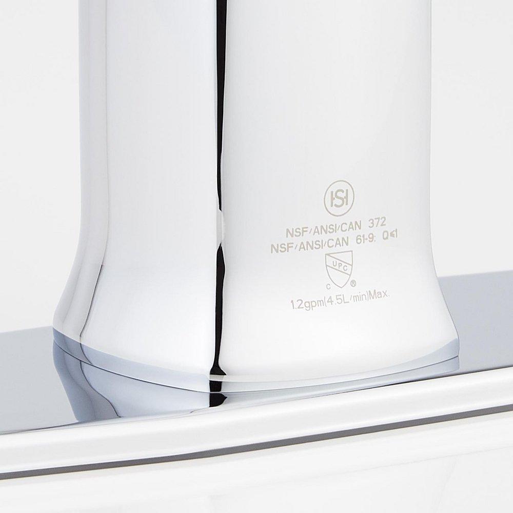 Signature Hardware Chrome Single Handle Monoblock Bathroom Sink Faucet 