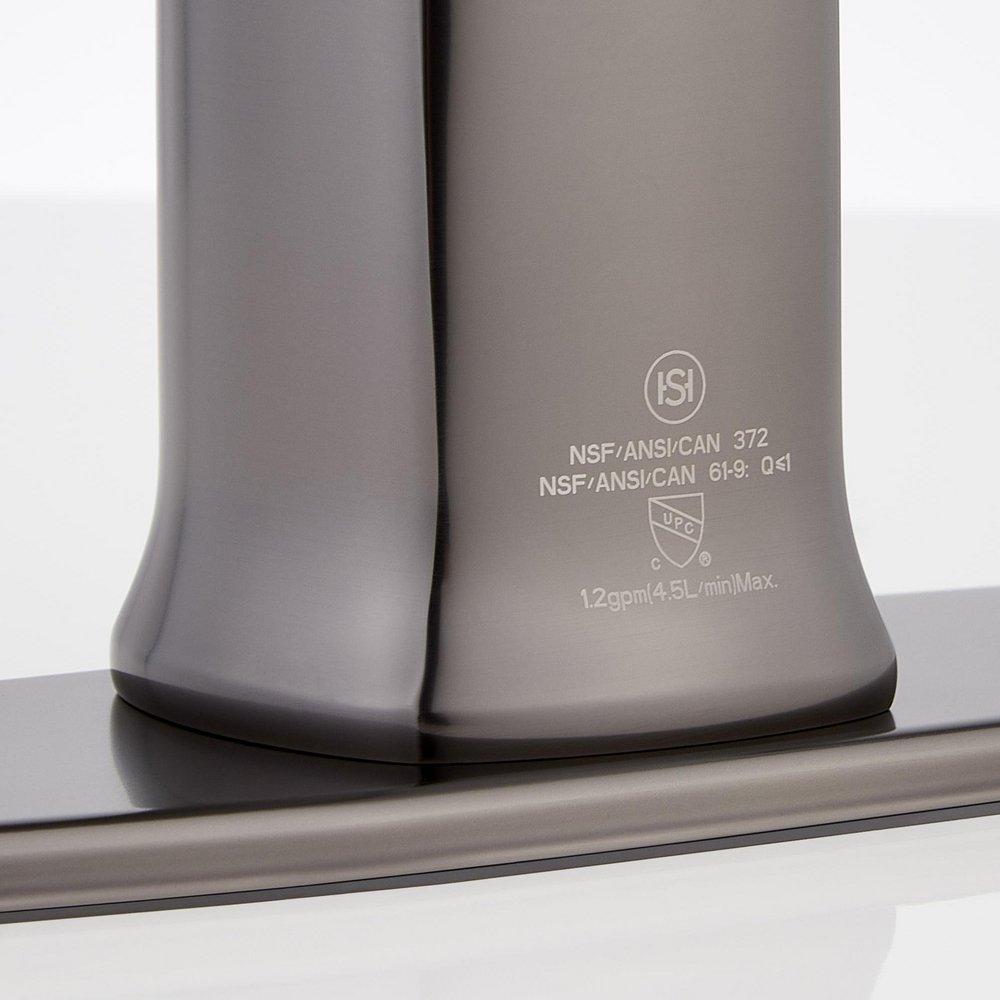 Signature Hardware Gunmetal Single Handle Monoblock Bathroom Sink Faucet 