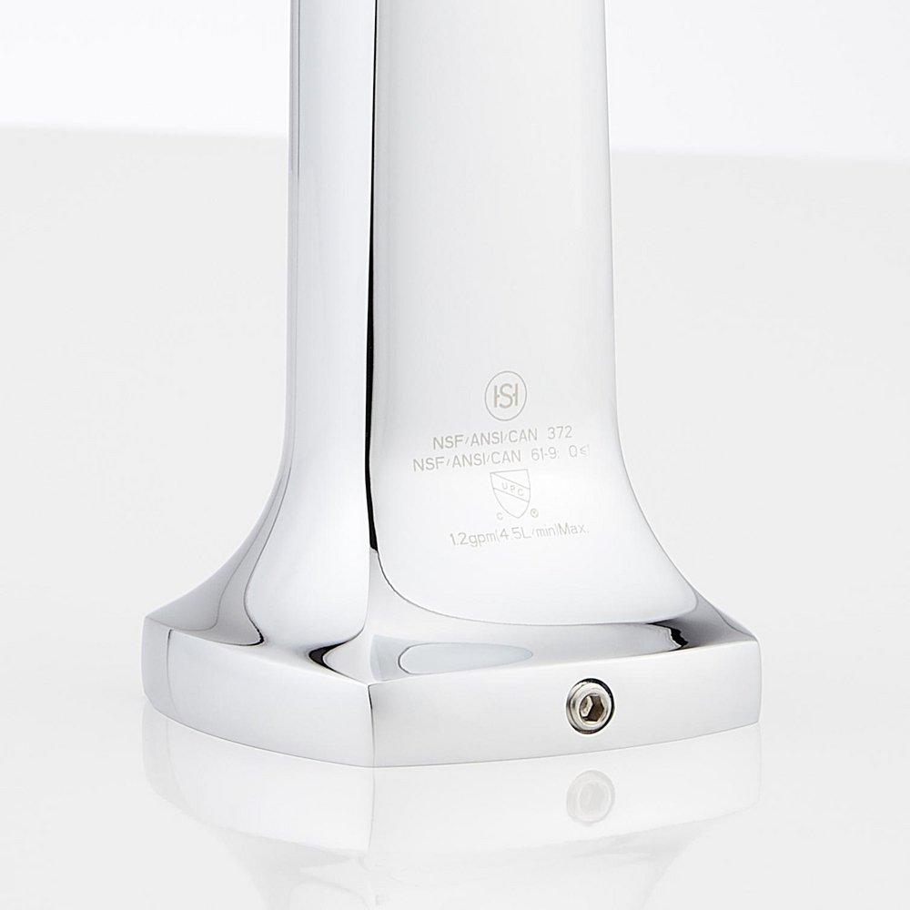 Signature Hardware Chrome Two Handle Wall Mount Widespread Bathroom Sink Faucet 