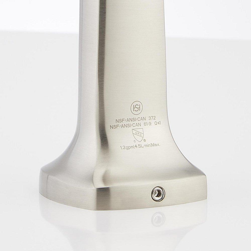 Signature Hardware Brushed Nickel Two Handle Wall Mount Widespread Bathroom Sink Faucet 