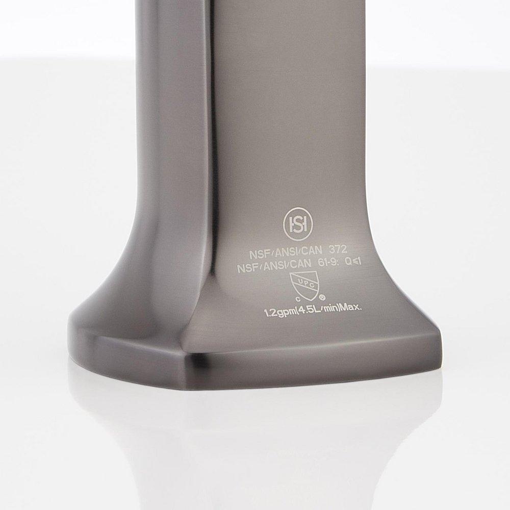 Signature Hardware Gunmetal Two Handle Widespread Bathroom Sink Faucet 