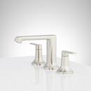 Signature Hardware Brushed Nickel Two Handle Widespread Bathroom Sink Faucet 