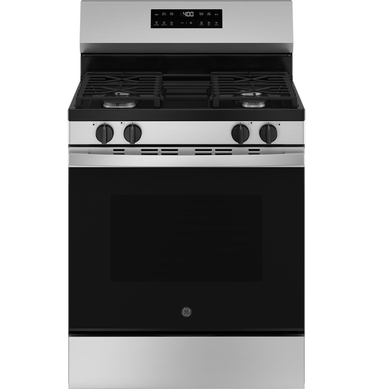 GE&reg; Stainless Steel 30 in. 4-Burner Gas Freestanding Range 