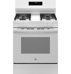30 in. 4-Burner Gas Freestanding Range in White