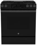 GE&reg; Fingerprint Resistant Black Slate 30 in. 4-Burner Gas Slide-In Range with Griddle and No Preheat Air Fry 