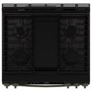 GE&reg; Fingerprint Resistant Black Slate 30 in. 4-Burner Gas Slide-In Range with Griddle and No Preheat Air Fry 