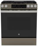 GE® Fingerprint Resistant Slate 30 in. 4-Burner Gas Slide-In Range with Griddle and No Preheat Air Fry 