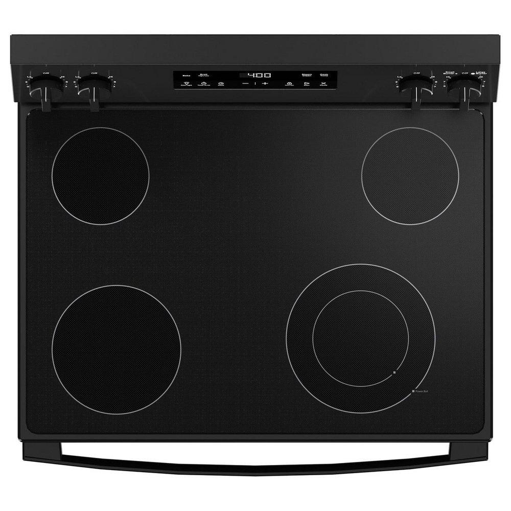 GE&reg; Black 30 in. 4-Burner Electric Freestanding Range 