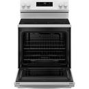 GE&reg; White 30 in. 4-Burner Electric Freestanding Range 