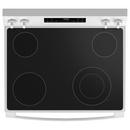 GE&reg; White "30 in. 4-Burner Electric Freestanding Range" 