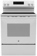 GE&reg; White "30 in. 4-Burner Electric Freestanding Range" 