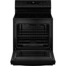 GE&reg; Black "30 in. 4-Burner Electric Freestanding Range with Crisp Mode" 