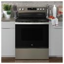 GE&reg; Slate "30 in. 4-Burner Electric Freestanding Range with Crisp Mode" 