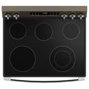 GE&reg; Slate "30 in. 4-Burner Electric Freestanding Range with Crisp Mode" 