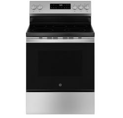 30 in. 5-Burner Electric Freestanding Range with Crisp Mode in Stainless Steel