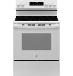 30 in. 4-Burner Electric Freestanding Range with Crisp Mode in White