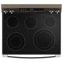 GE&reg; Fingerprint Resistant Slate 30 in. 5-Burner Electric Freestanding Range with No Preheat Air Fry 