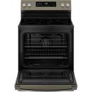 GE&reg; Fingerprint Resistant Slate 30 in. 5-Burner Electric Freestanding Range with No Preheat Air Fry 