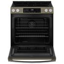GE&reg; Fingerprint Resistant Slate 30 in. 5-Burner Electric Slide-In Range with No Preheat Air Fry 
