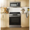 GE&reg; Stainless "30 in. 5-Burner Electric Slide-In Range with No Preheat Air Fry" 