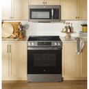 GE&reg; Stainless "30 in. 5-Burner Electric Slide-In Range with No Preheat Air Fry" 