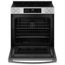 GE&reg; Stainless "30 in. 5-Burner Electric Slide-In Range with No Preheat Air Fry" 