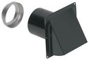 Broan Black 7-3/4 x 6-1/2 x 4 in. Wall Vent Steel 