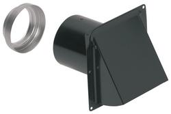 7-3/4 x 6-1/2 x 4 in. Wall Vent in Black Steel