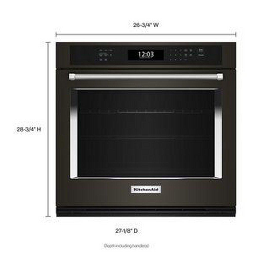 26-3/4 in. 4.30 cu. ft. Single Oven in Printshield Black Stainless Steel 
