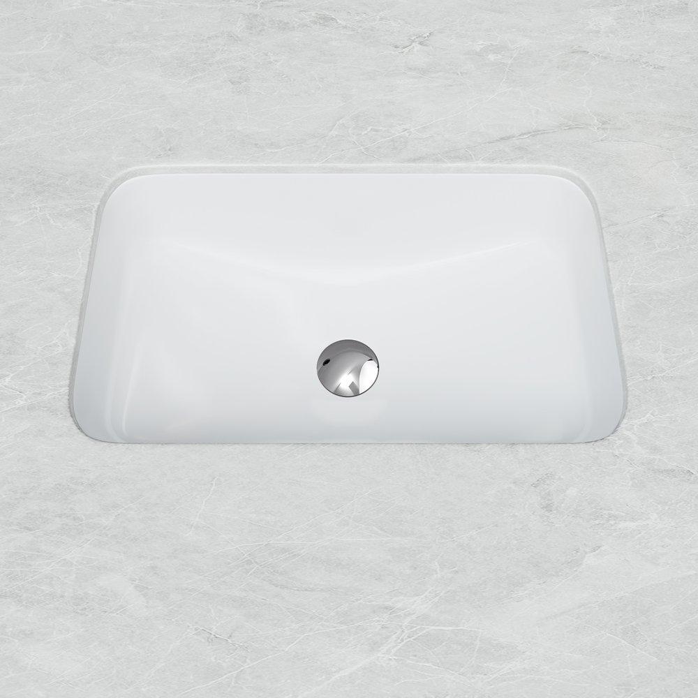 PROFLO&reg; White Undermount Bathroom Sink 