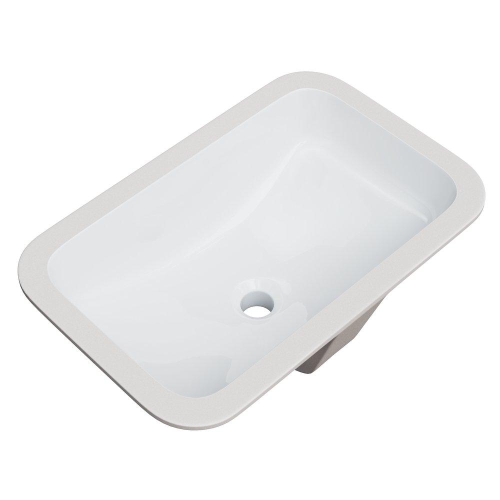 PROFLO&reg; White Undermount Bathroom Sink 