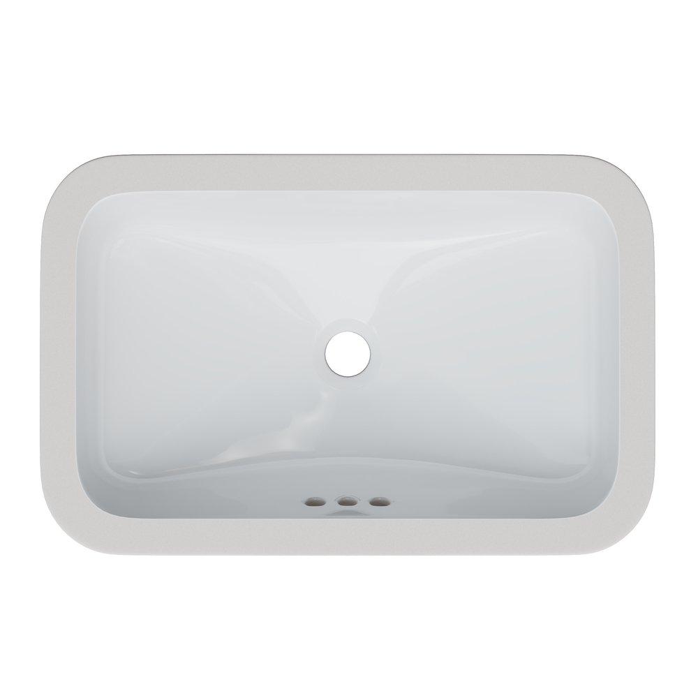 PROFLO&reg; White Undermount Bathroom Sink 