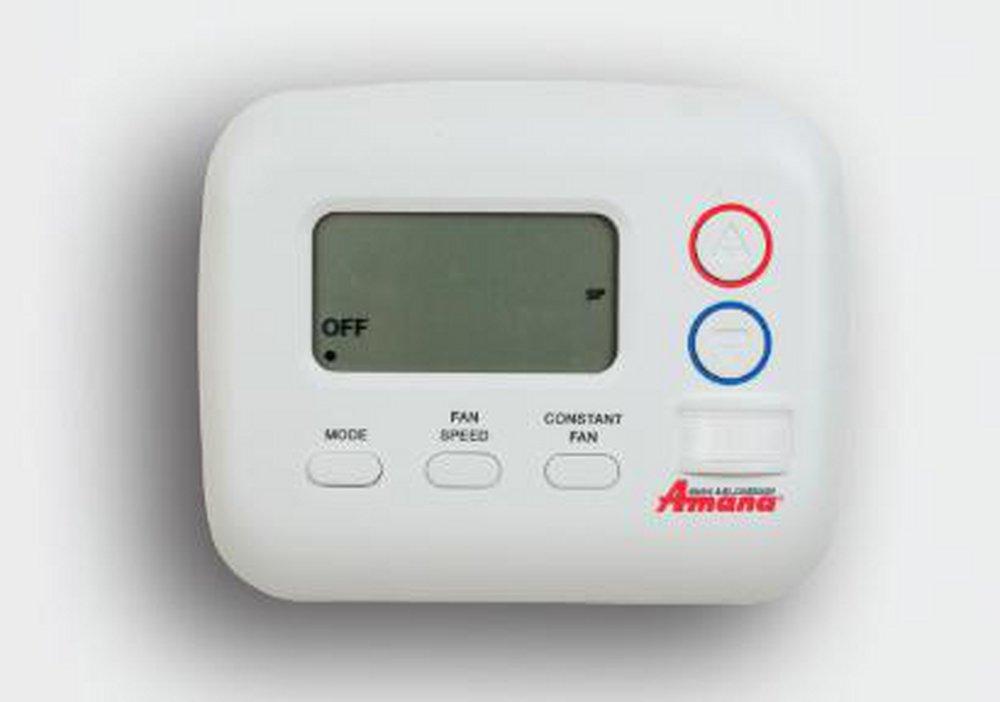 AMANA TRUE WIRELESS RF THERMOSTAT ONLY COMPATIBLE WITH AMANA BRAND PTAC'S. THERMOSTAT IS BATTERY OPERATED (2-AA BATTERIES INCLUDED). 